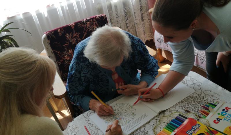 Projekto ,,Senyvo amžiaus asmenų emocinės sveikatos stiprinimas” veiklos namuose